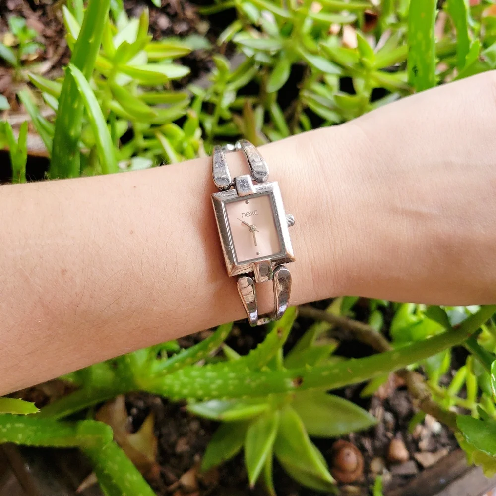 Classic Next Silver & Peach Watch